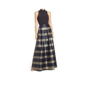Xscape Black Sleeveless Maxi Dress  Gown  Size 12p